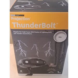 LED Lightshow ThunderBolt Halloween Projection Light w/ Sound Indoor Outdoor NIB